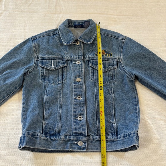 Disney Winnie the Pooh Vintage Denim Trucker Jacket Medium Wash Blue - Picture 6 of 7